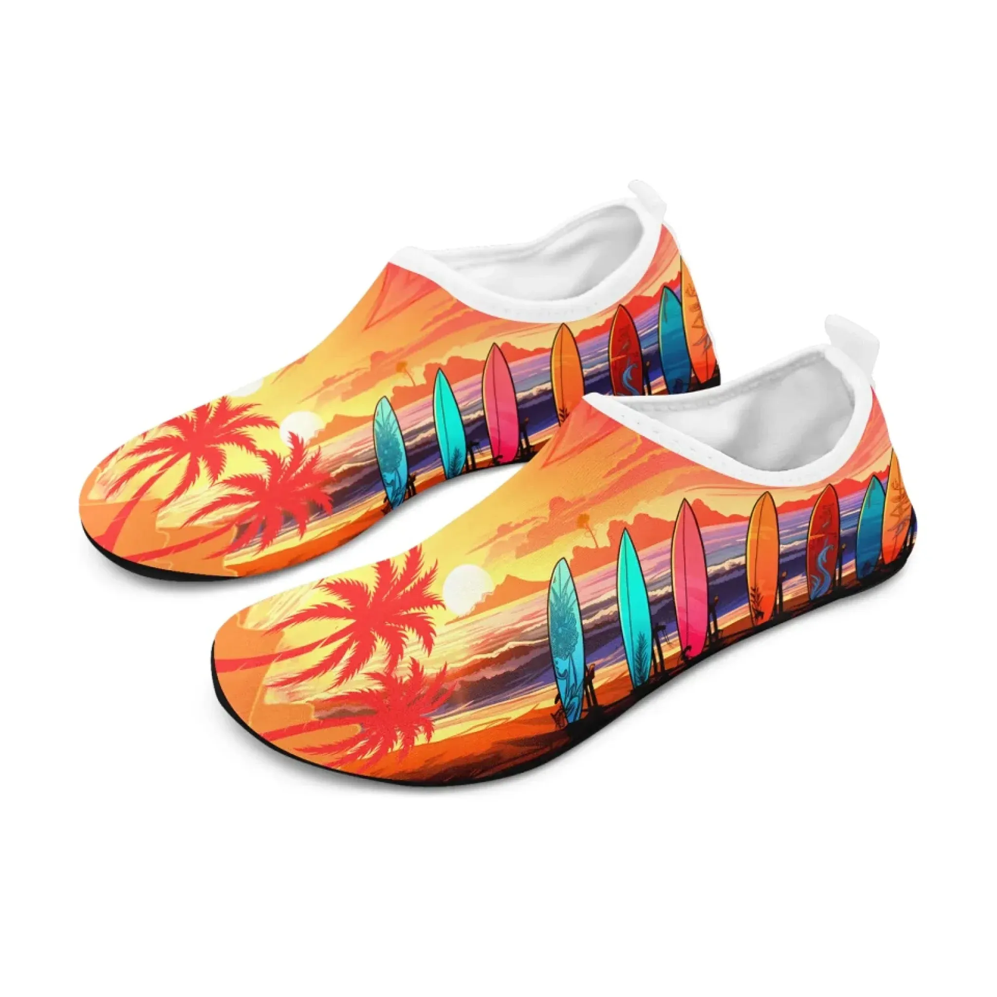 Personalized Summer Fashion Aqua Shoes, Custom Breathable Water Shoes, Unisex Shoes