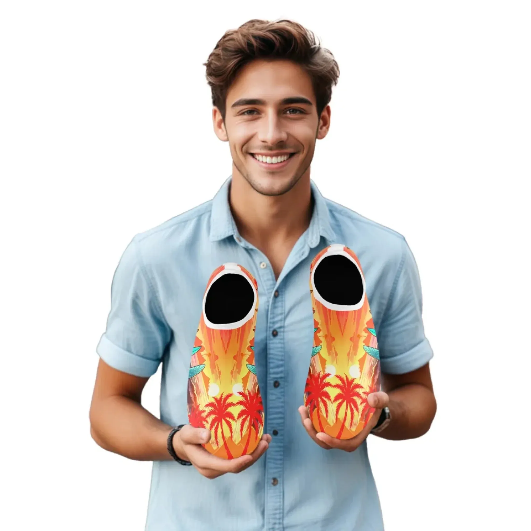 Personalized Summer Fashion Aqua Shoes, Custom Breathable Water Shoes, Unisex Shoes