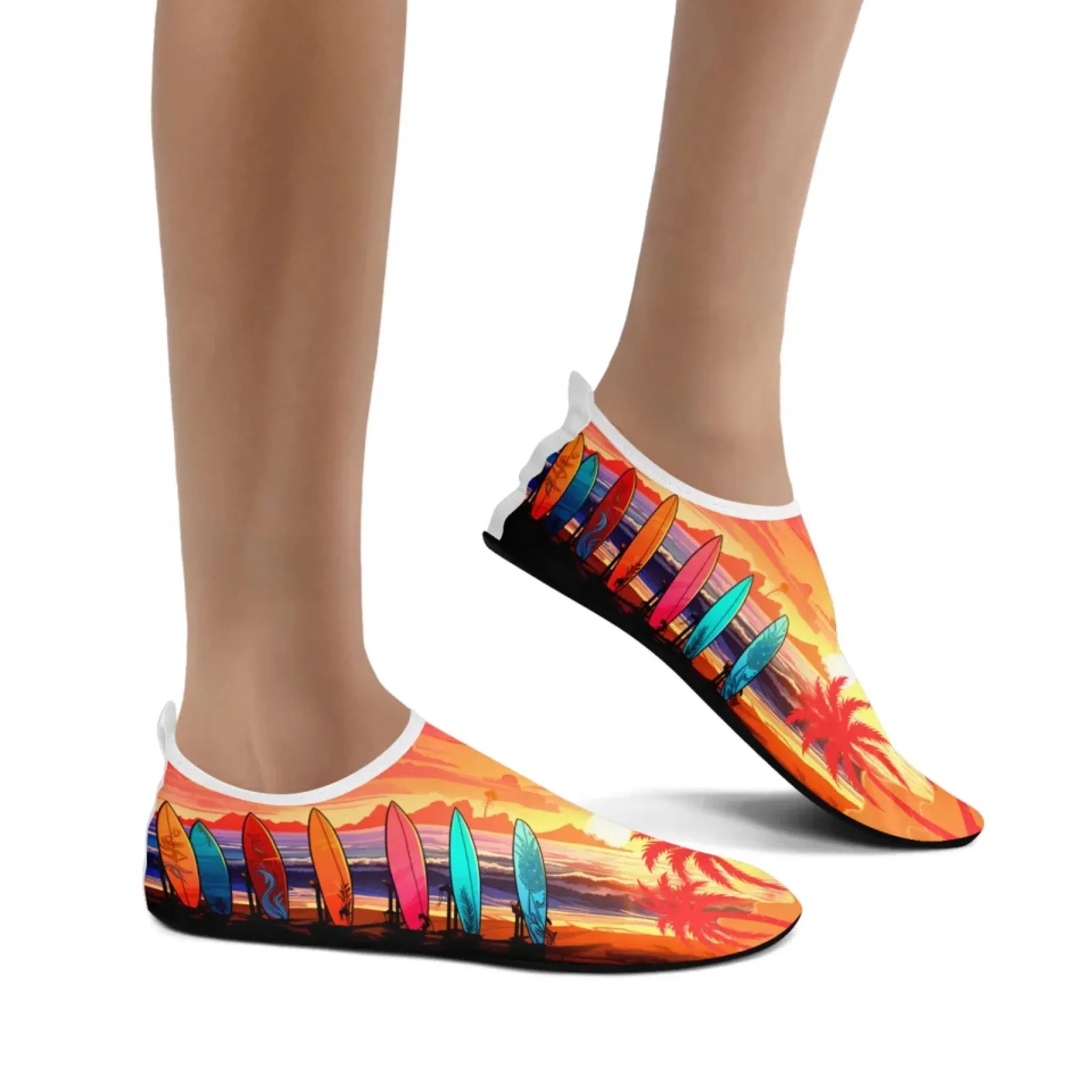 Personalized Summer Fashion Aqua Shoes, Custom Breathable Water Shoes, Unisex Shoes