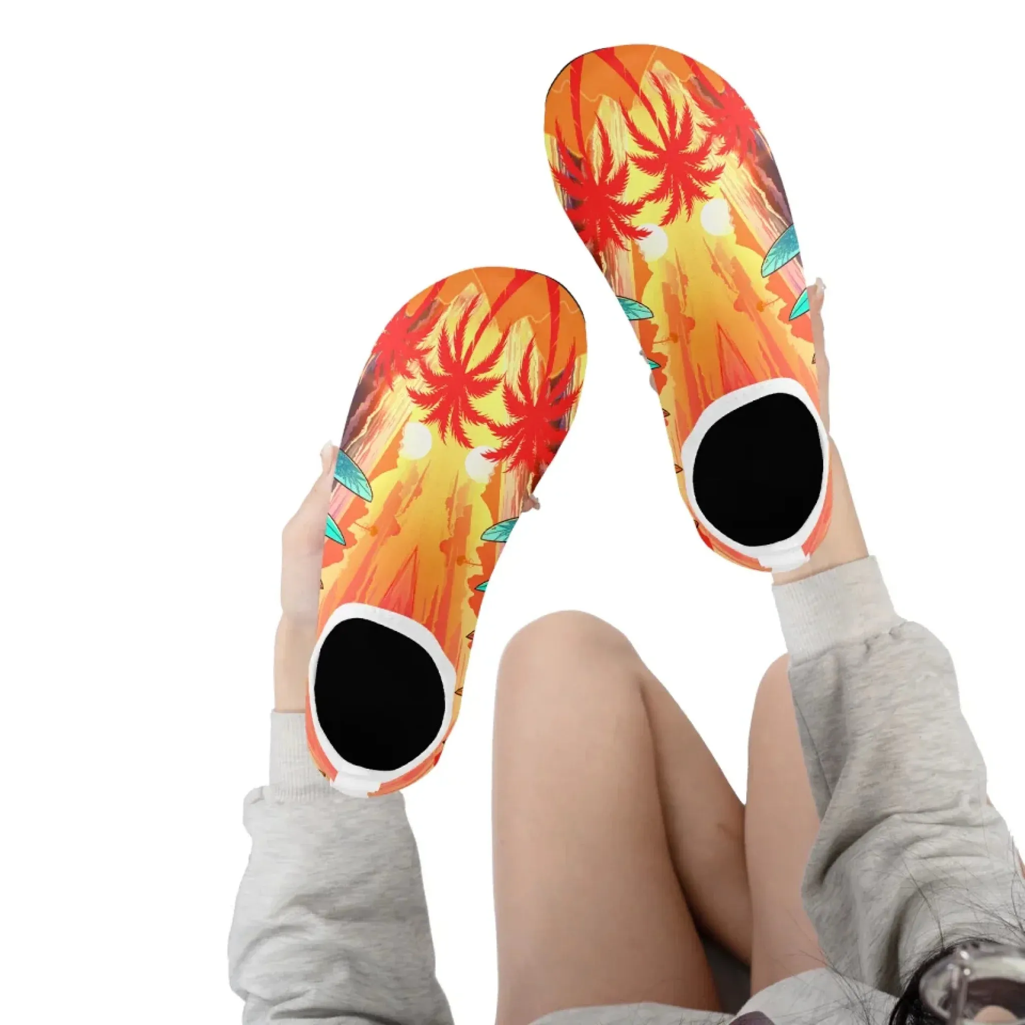 Personalized Summer Fashion Aqua Shoes, Custom Breathable Water Shoes, Unisex Shoes