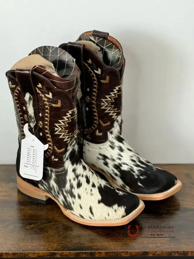 RANCHERS WOMEN COWHIDE BLACK&WHITE CAJETA CHEROKEE (EVERY PAIR IS UNIQUE)