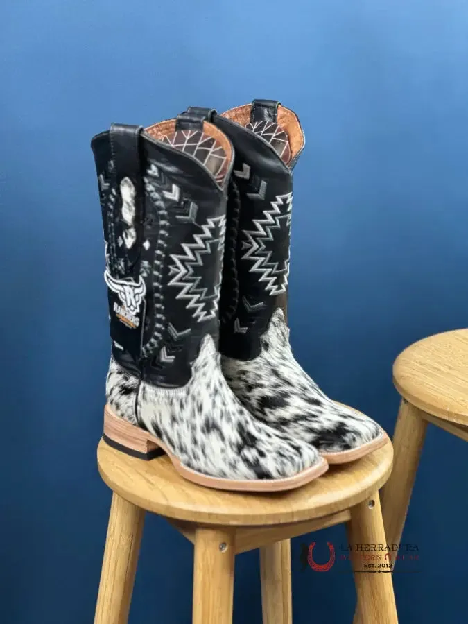 RANCHERS WOMEN PELO DE VACA RU NEGRO CHEROKEE BOOT (EACH PAIR IS UNIQUE)
