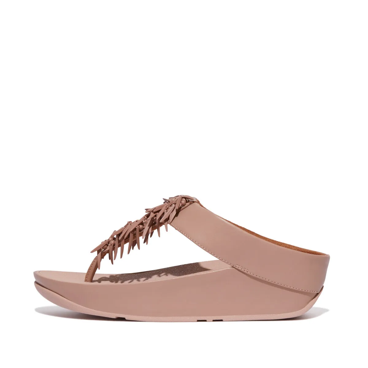 RUMBA Beaded Leather Toe-Post Sandals
