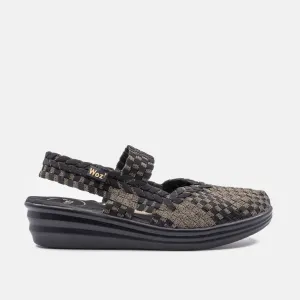 Savona Black and Gold Wedge