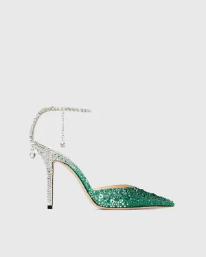 Silva Rhinestone Embellished Pumps In Dark Green
