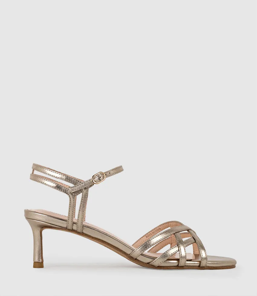 SORYN55 Lattice Front Sandal in Rosegold