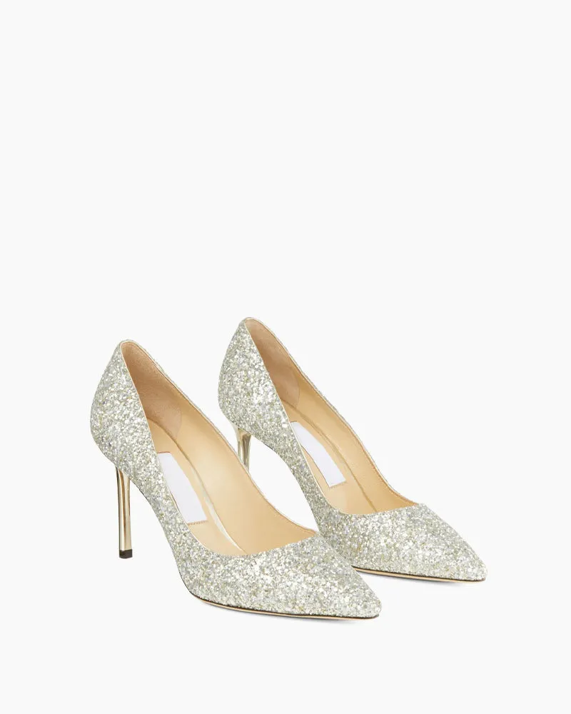 Stunning Crystal Glitter Pointed Toe High Heels