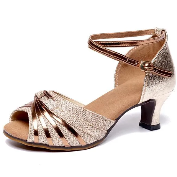 Women's Soft Bottom Fish Mouth Latin Dance Shoes 19178896C