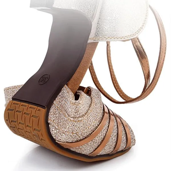 Women's Soft Bottom Fish Mouth Latin Dance Shoes 19178896C